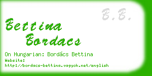 bettina bordacs business card